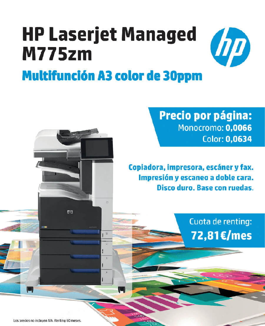 Promoción HP Laserjet Marget M775zm