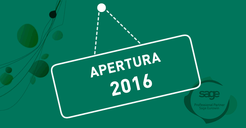 Servei apertura d'any 2016 Sage Eurowin