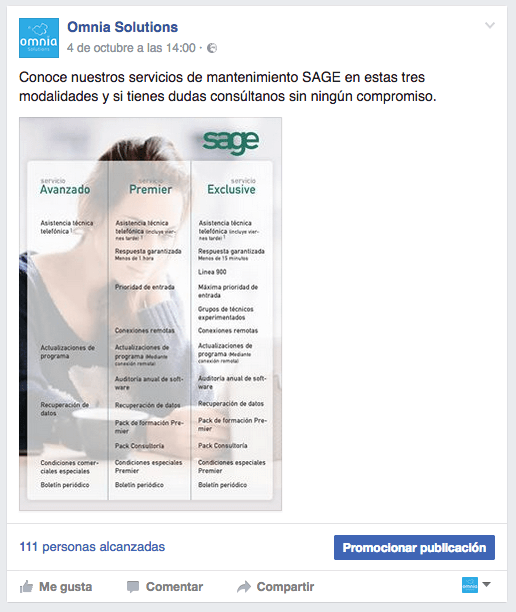 Sage servicio de mantenimiento